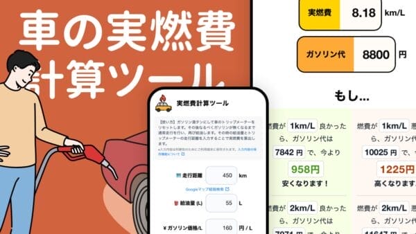 車の実燃費計算ツール